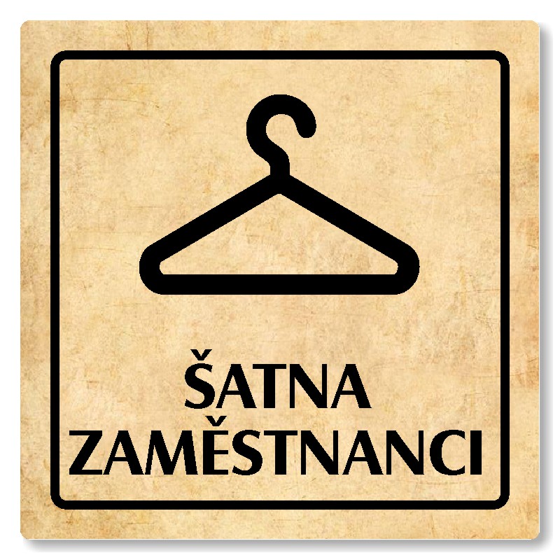 Šatna zaměstnanci, 80x80mm, pergamen, Arizona